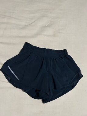 lululemon athletica Navy Run/Train Short with Elastic Waist
